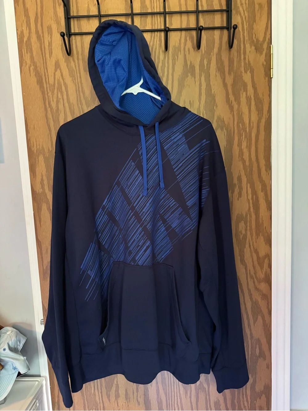 Nike Navy and Royal Blue Pullover Hoodie